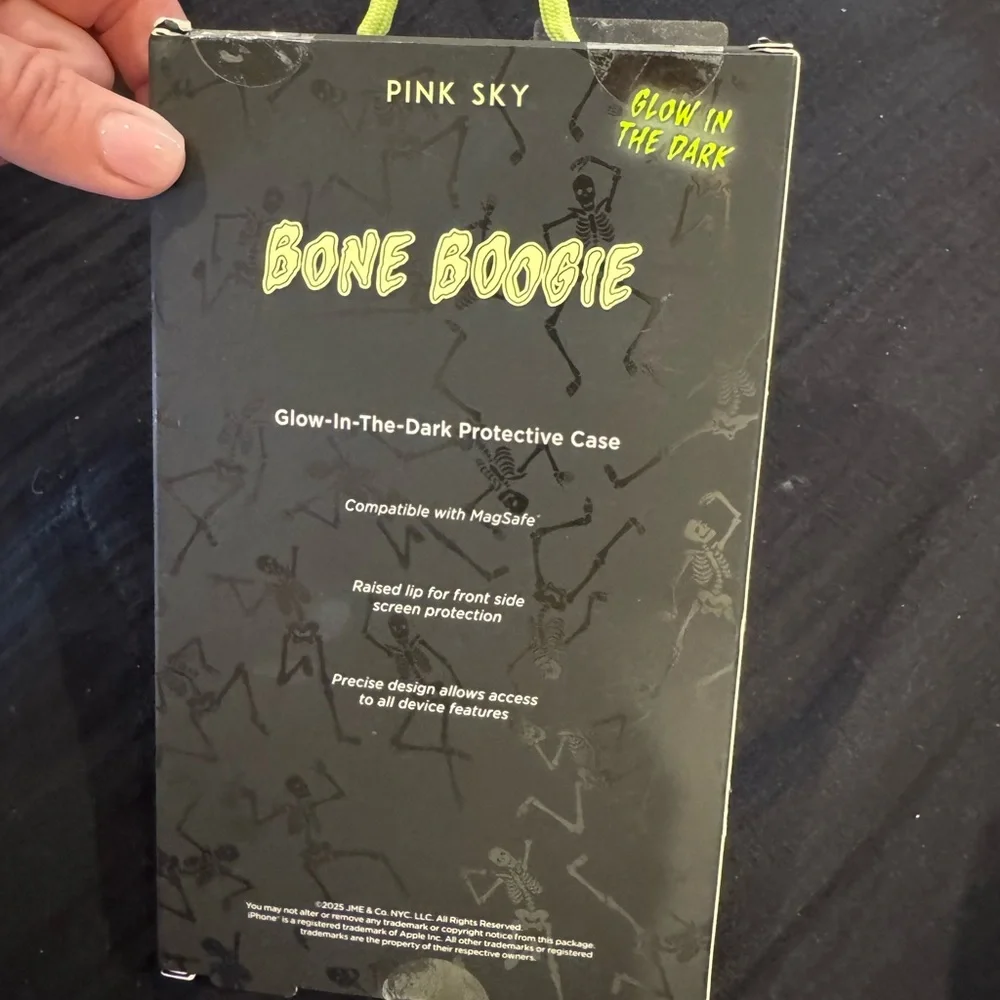 Skeleton Design GLOW IN THE DARK “bone boogie”Limited Edition black Phone Case